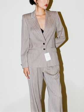 Escada Herringbone Tweed Blazer & Slack 2-pc Set NWT
